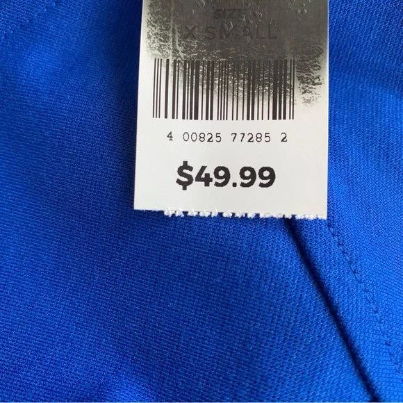 Royal Blue Fit and Flare Dress Simply Vera by Vera Wang Size XS Short Sleeve NWT - Picture 14 of 15